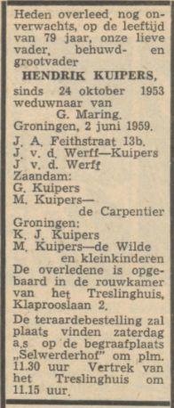 hendrik kuipers in 1959.